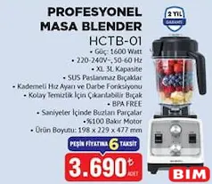 KUMTEL HCTB-01 PROFESYONEL MASA BLENDER